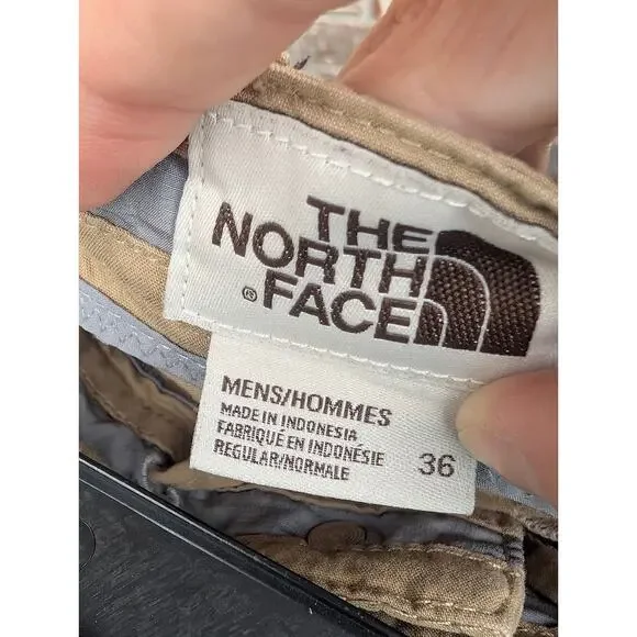 The North Face Men's Khaki Shorts 36 Cotton Blend Mesh Pockets Hiking Outdoor - Picture 4 of 5